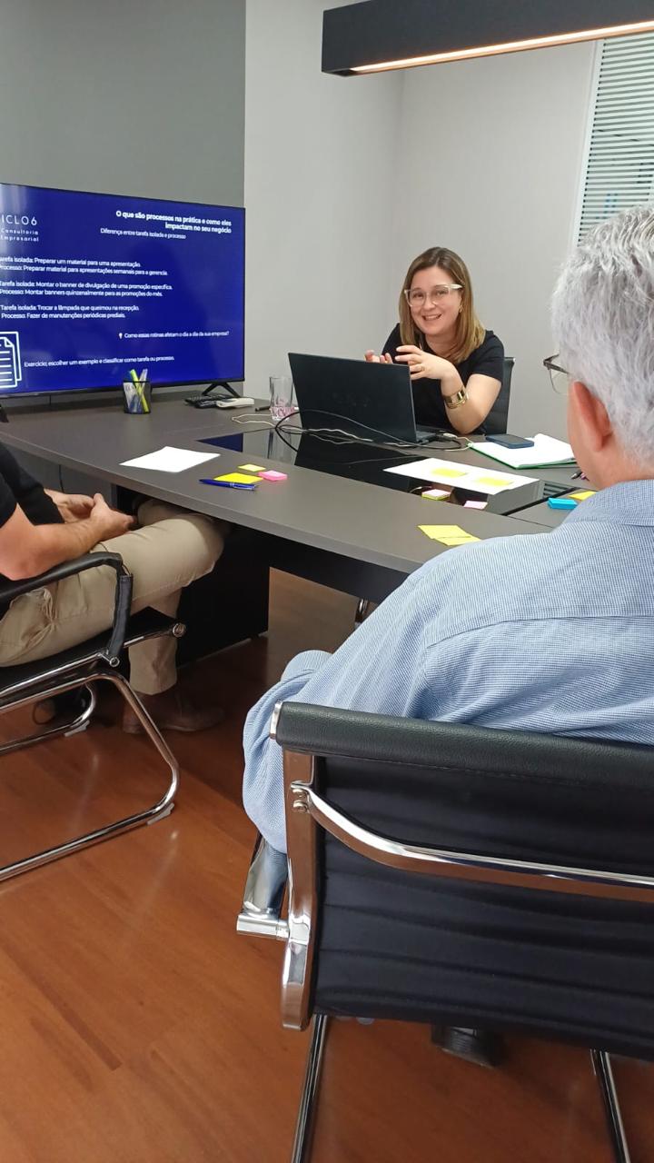 Consultoria empresarial em andamento - mapeamento de processos e estruturação de gestão